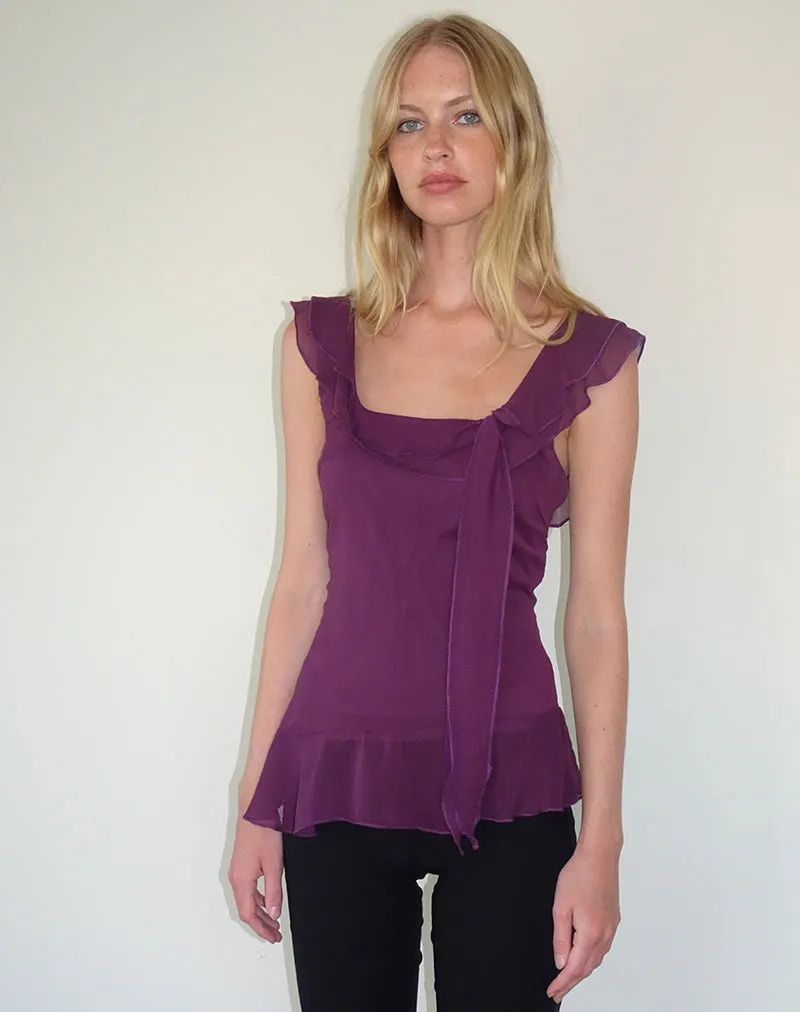 Piro Top in Chiffon Aubergine sold by Motel Rocks product image thumbnail 5