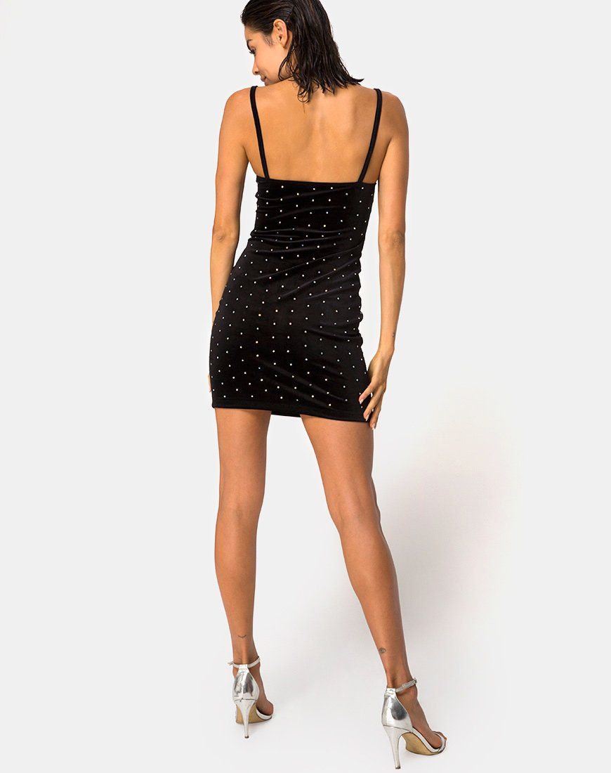 Selah Bodycon Dress in Diamante Black sold by Motel Rocks product image thumbnail 4