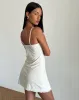Mevila Cami Mini Dress in Ivory Polka Flock sold by Motel Rocks