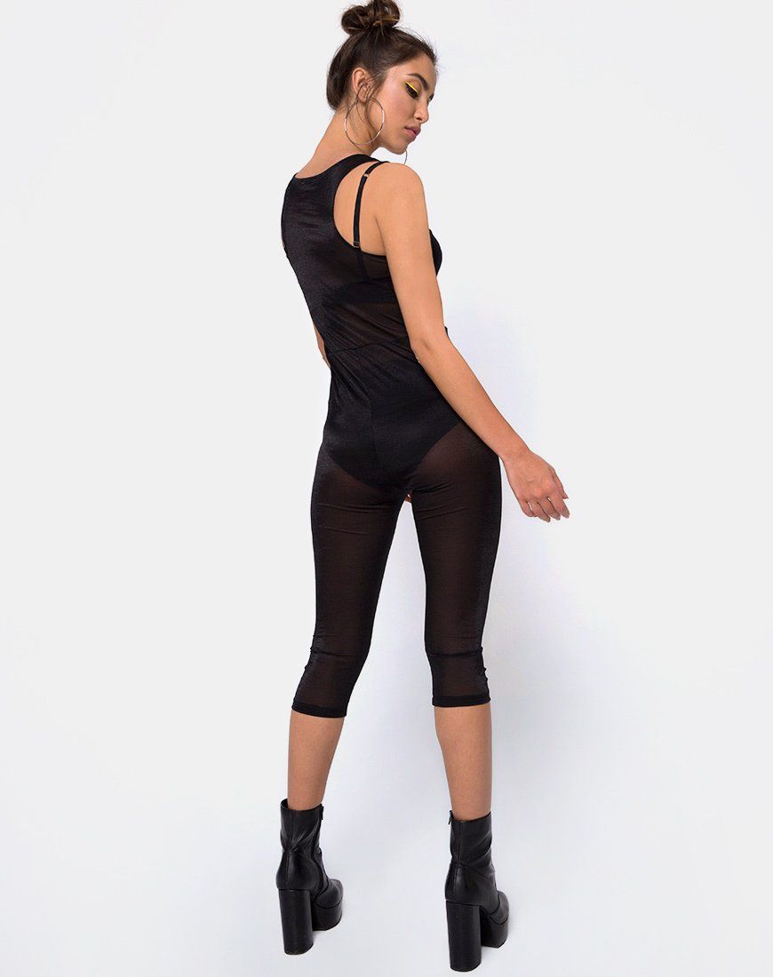 Devile Unitard in Sheer Mesh Black sold by Motel Rocks product image thumbnail 4
