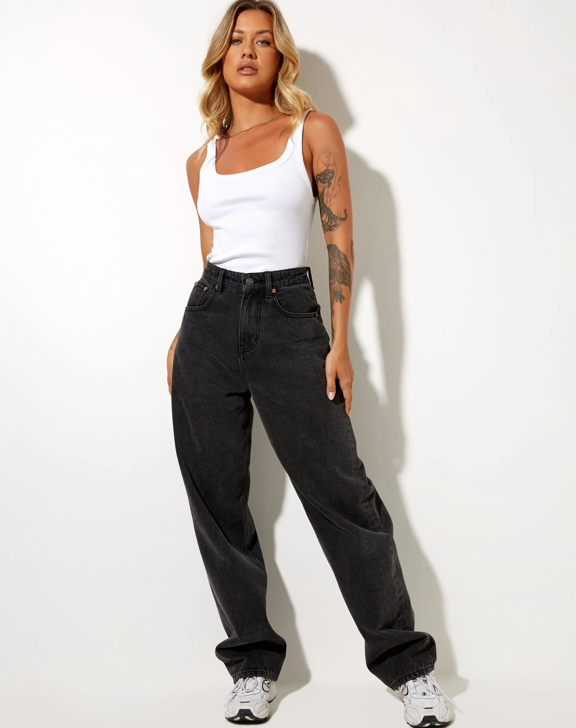 Nilam Vest Top in Rib White sold by Motel Rocks product image thumbnail 3