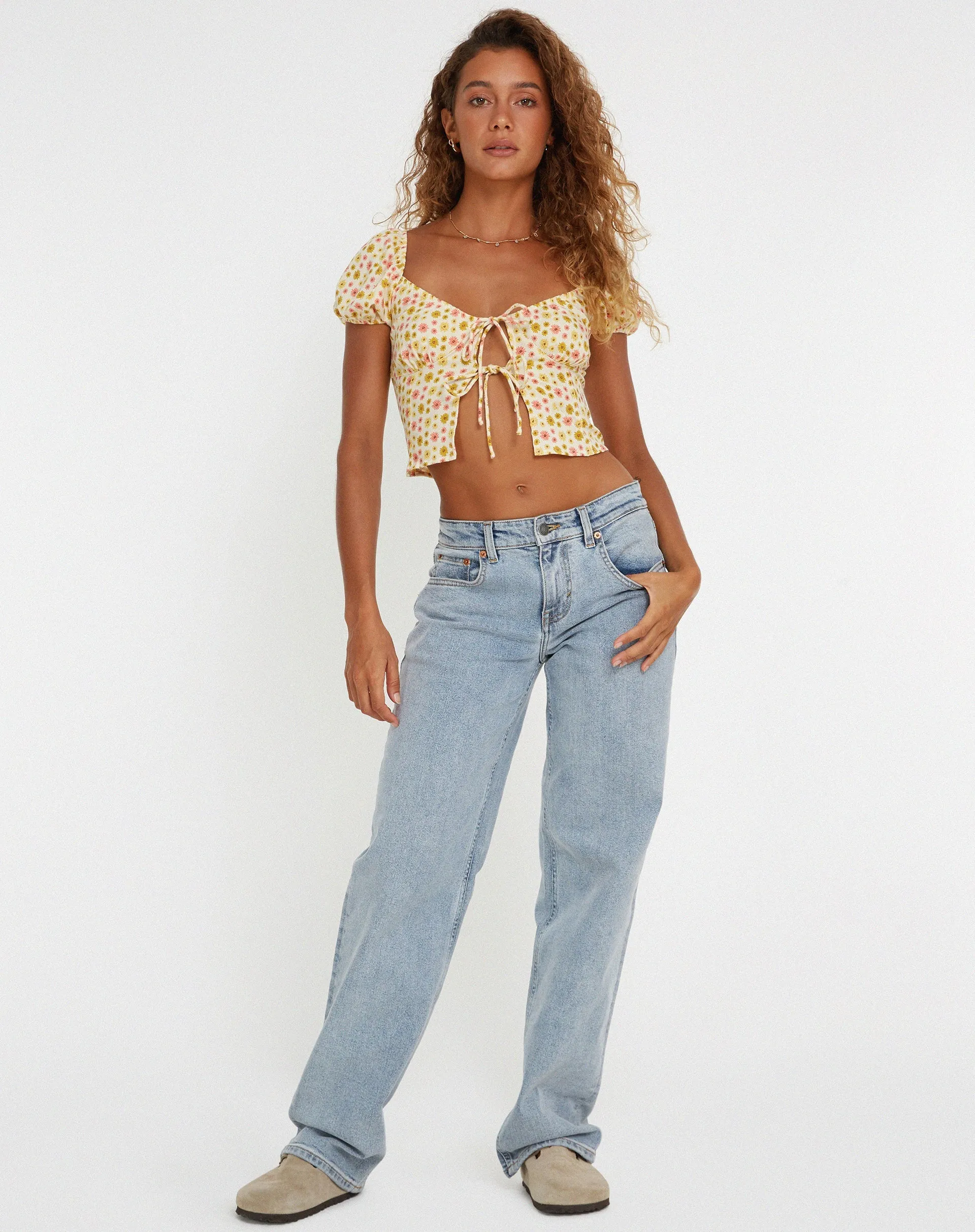 Rom Top in Daisy Chain Cream sold by Motel Rocks product image thumbnail 5