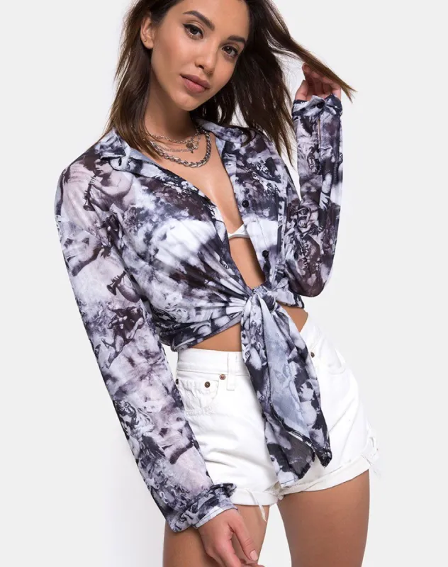 Oxford Shirt in Cherub Mesh sold by Motel Rocks