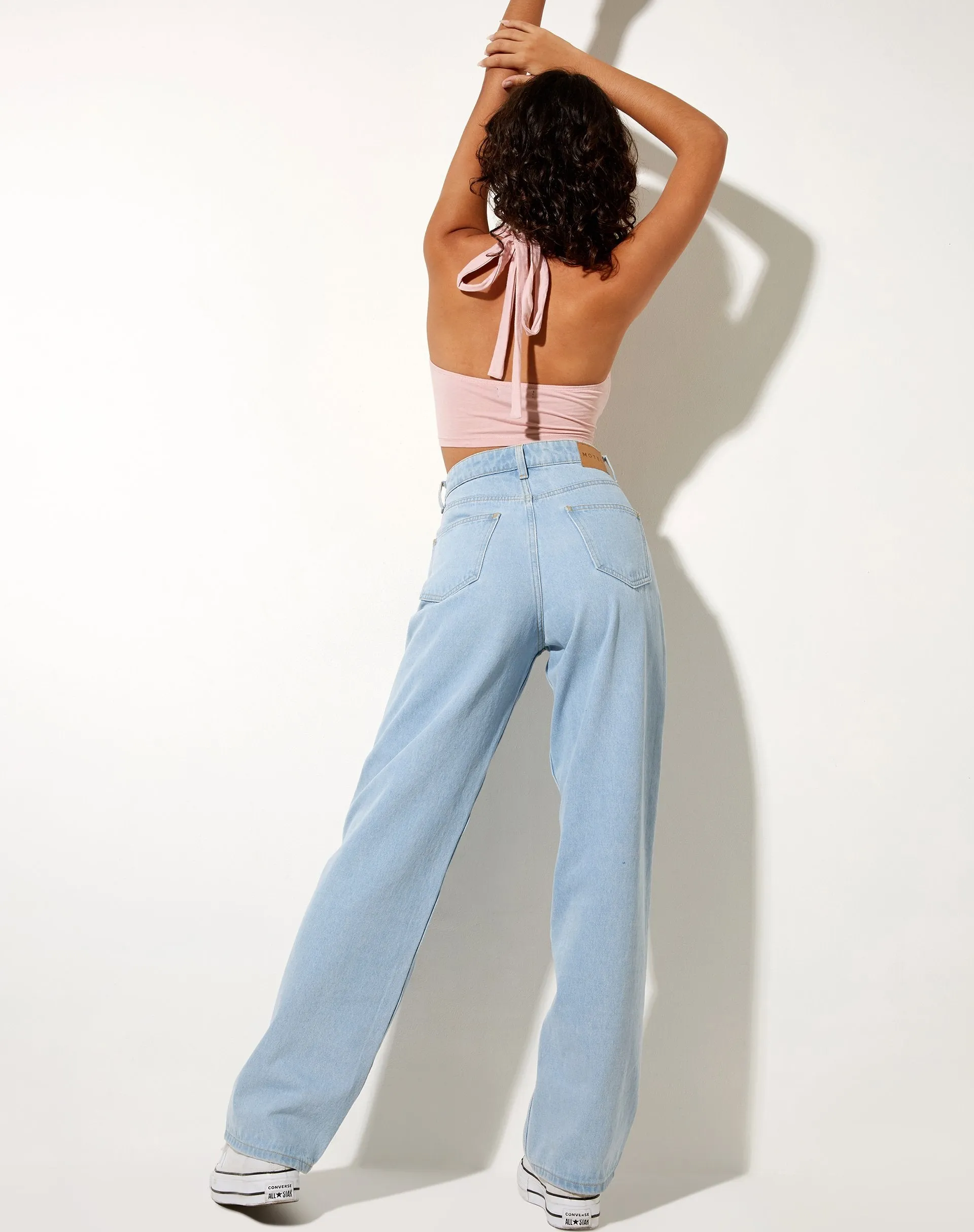 Raino Crop Top in Pink Lady Motel Beach Club sold by Motel Rocks product image thumbnail 5