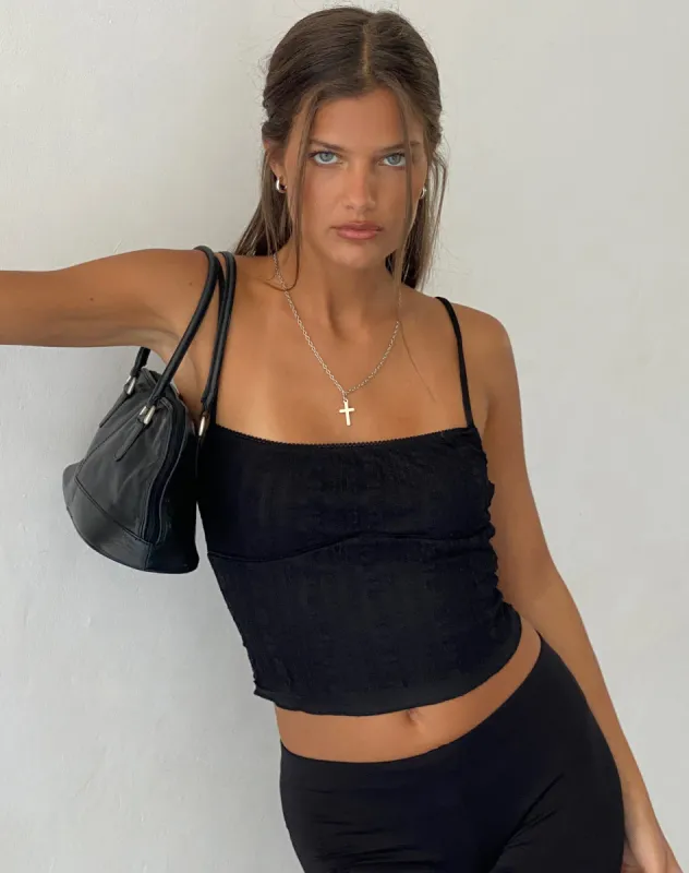 Deska Cami Top in Lace Black made by Motel Rocks