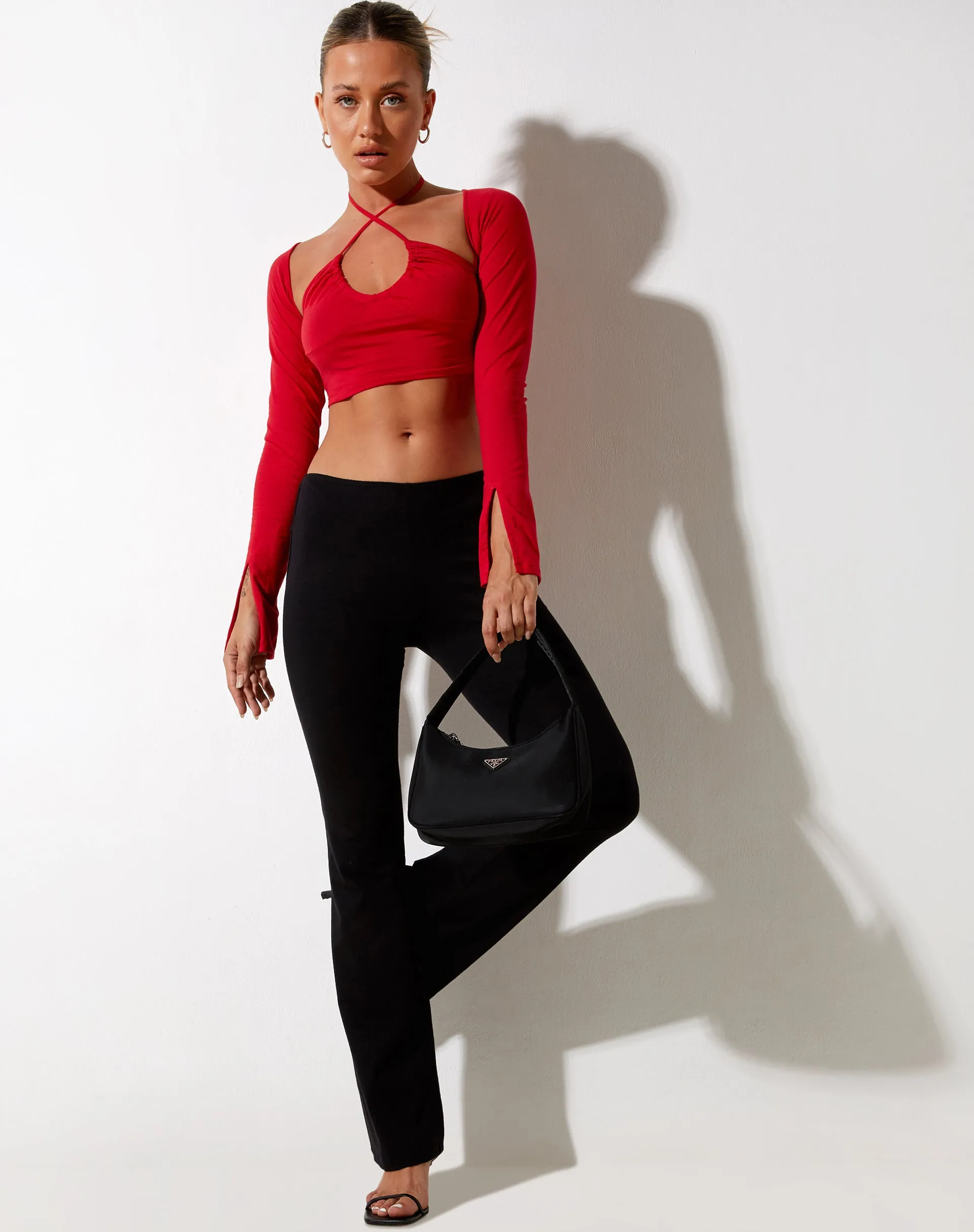 Sira Crop Top in Racing Red sold by Motel Rocks product image thumbnail 3