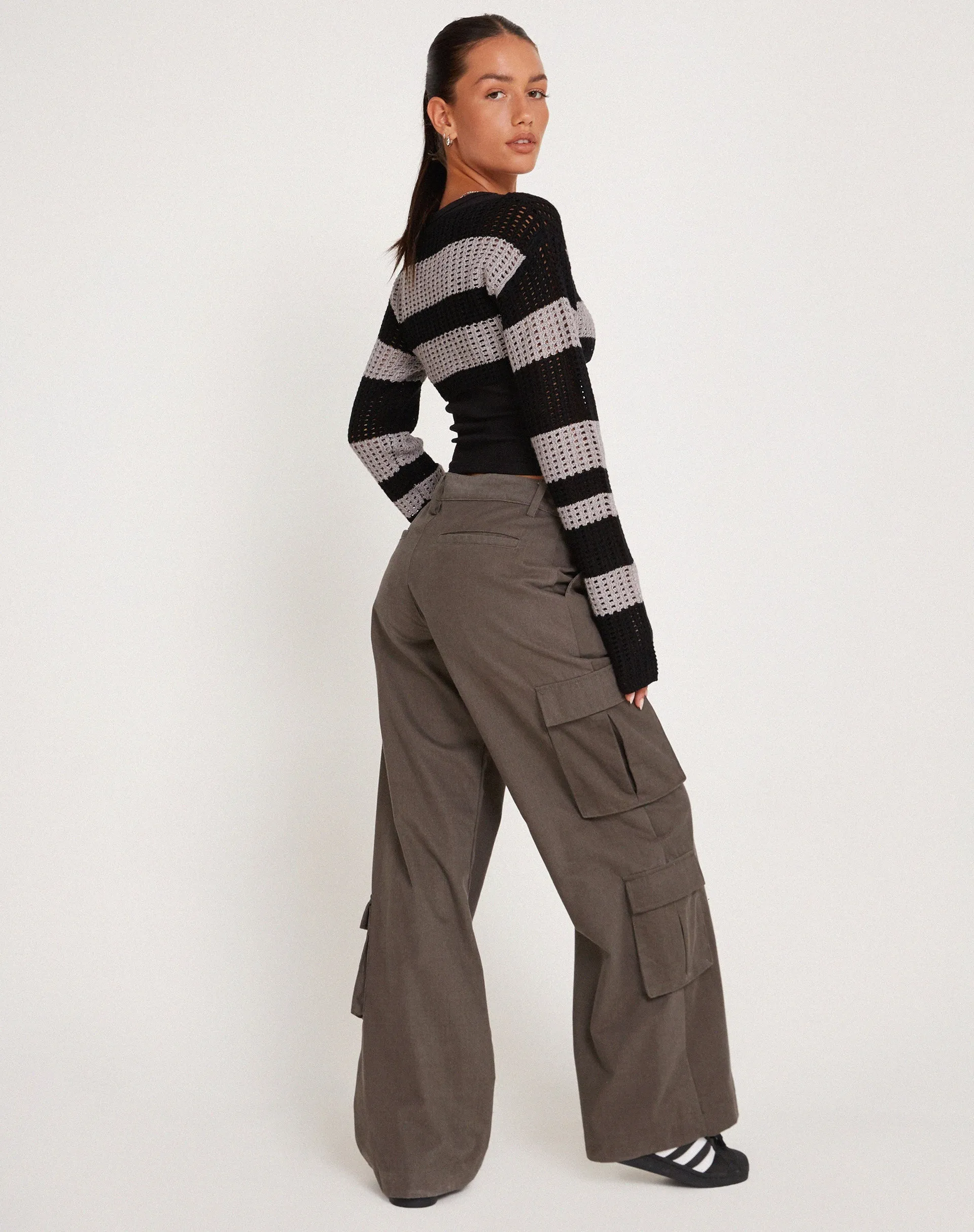 Ozzy Bolero Top in Black Grey sold by Motel Rocks product image thumbnail 5