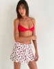 Dheca Mini Skirt in White Cherry Print sold by Motel Rocks
