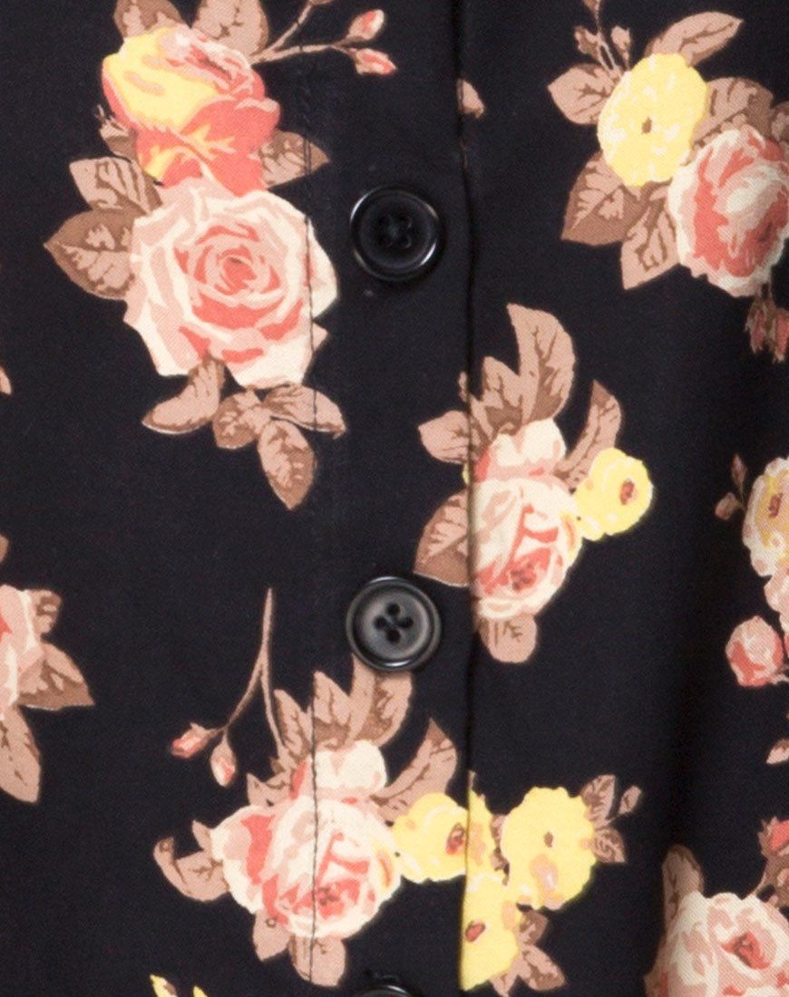 Auvaly Slip Dress in Antique Rose Black sold by Motel Rocks product image thumbnail 5