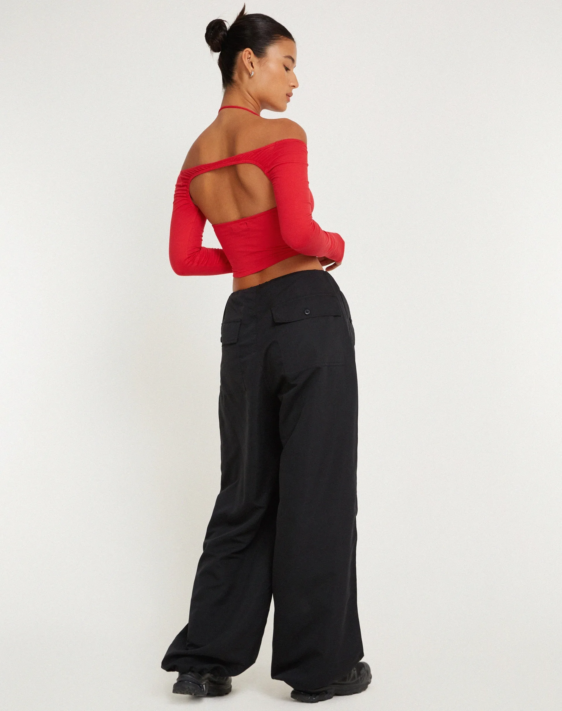 Brandy Long Sleeve Top in Racing Red sold by Motel Rocks product image thumbnail 4