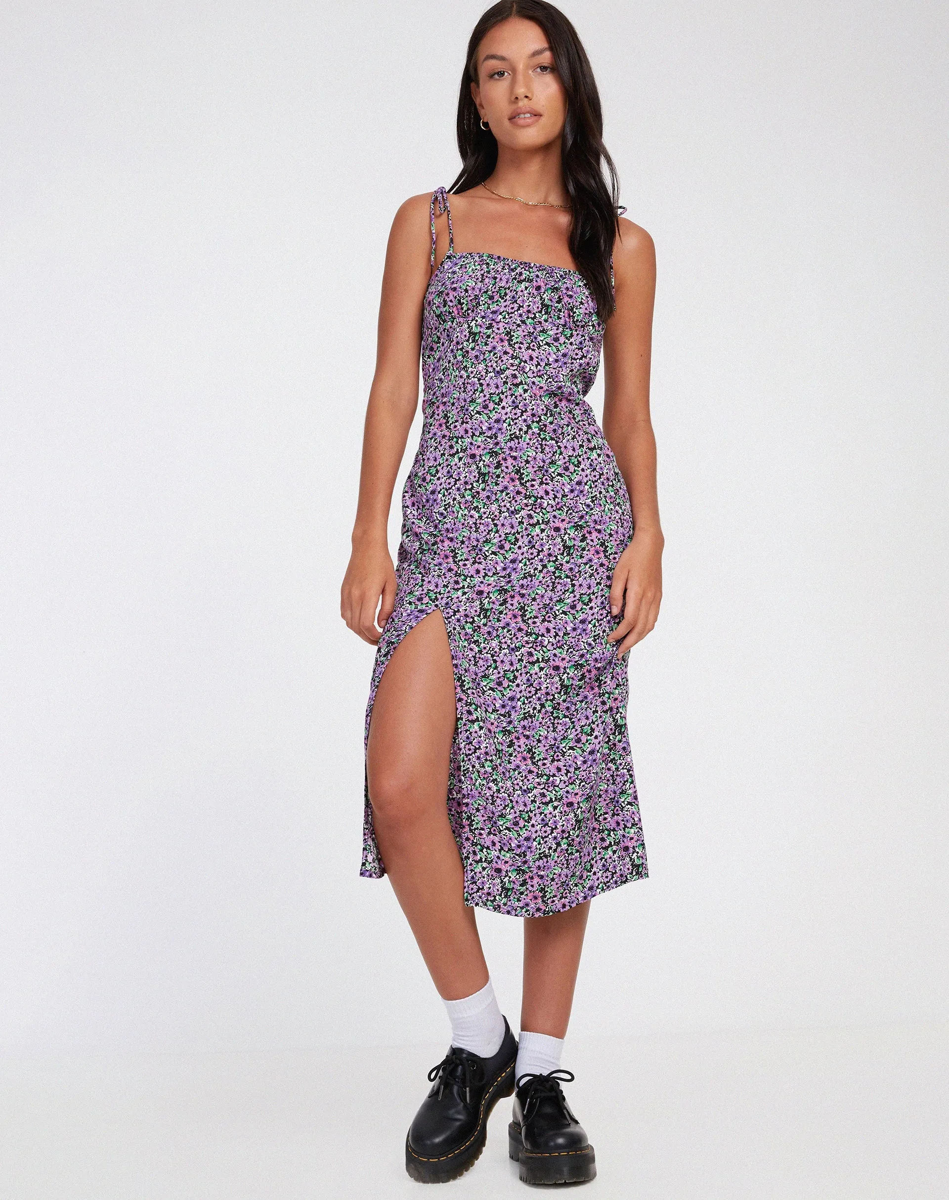 Lotie Midi Dress in Lilac Blossom sold by Motel Rocks product image thumbnail 3