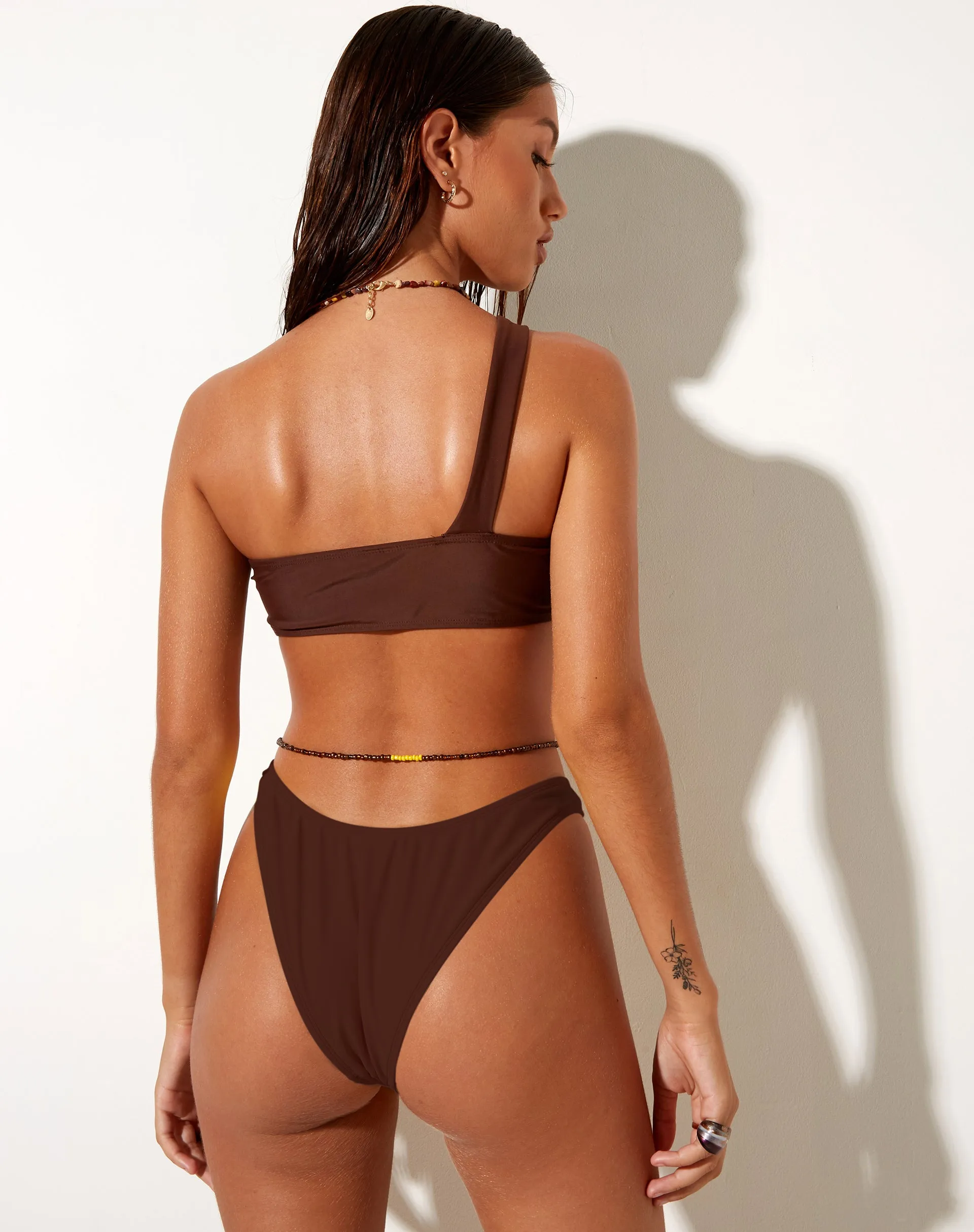 Farida Bikini Bottom in Dark Brown sold by Motel Rocks product image thumbnail 2