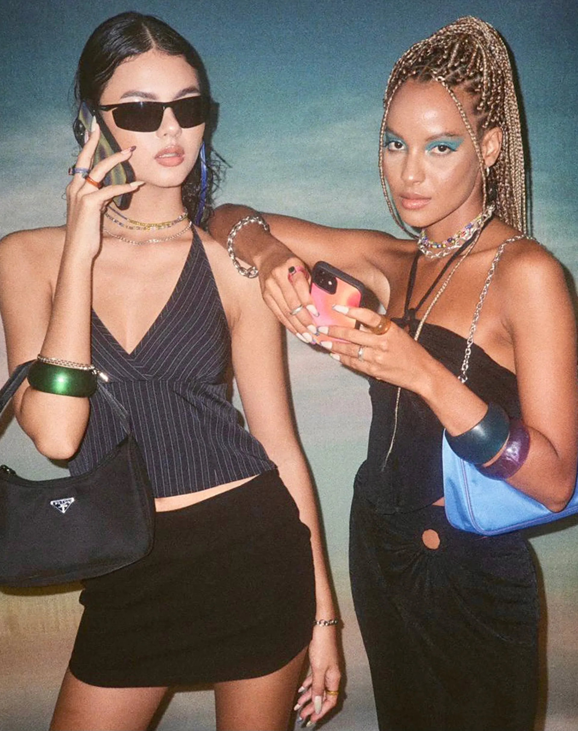 MOTEL X OLIVIA NEILL Hajra Halter Top in Irregular Stripe Black sold by Motel Rocks product image thumbnail 5