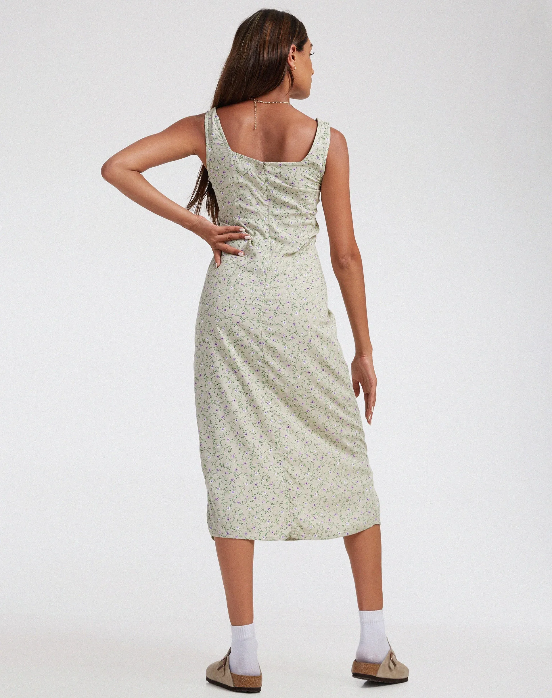 Jorie Midi Dress in Parma Violet sold by Motel Rocks product image thumbnail 4