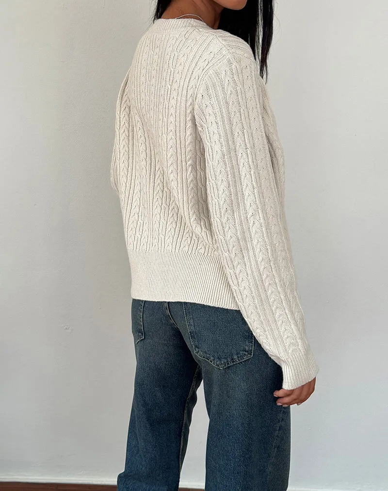 Bavana Cardigan in Ivory sold by Motel Rocks product image thumbnail 5