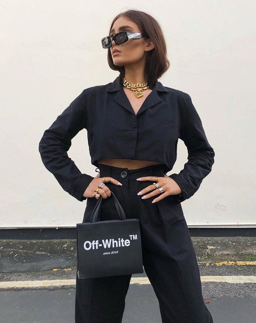 Noly Blazer in Black sold by Motel Rocks