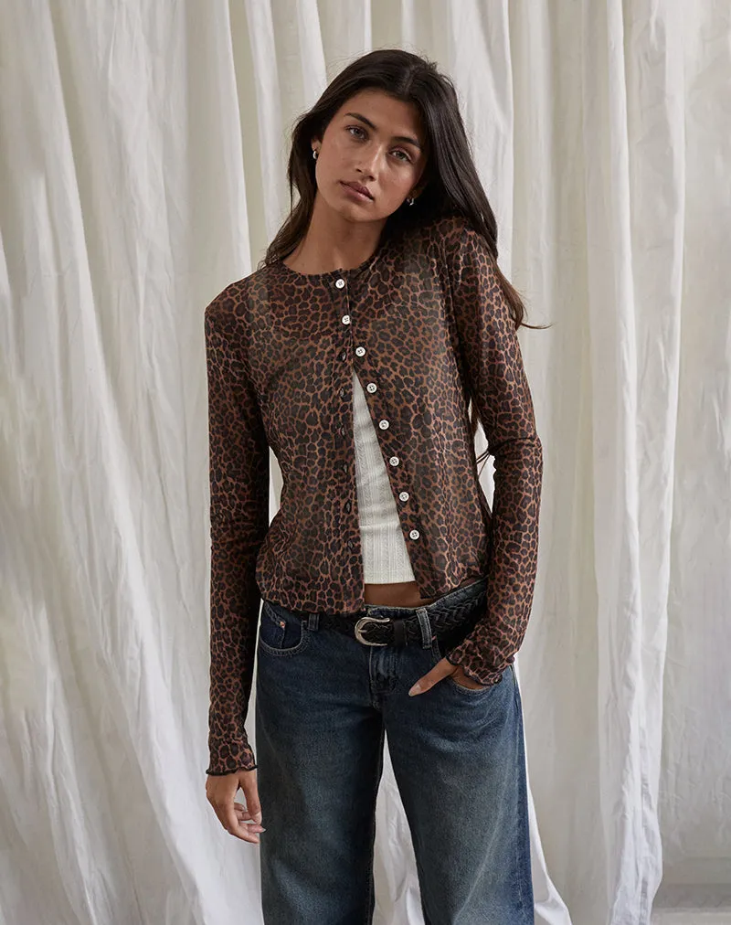 Kahula Shirt in Mesh Rar Leopard sold by Motel Rocks product image thumbnail 5