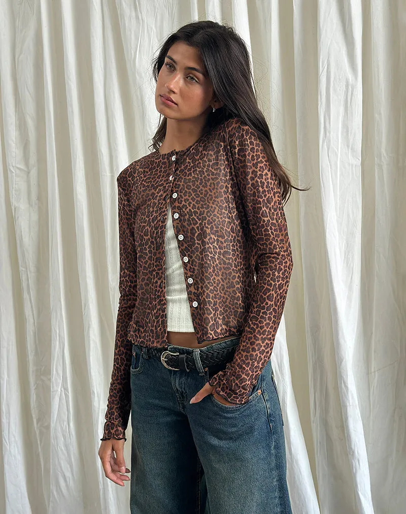 Kahula Shirt in Mesh Rar Leopard sold by Motel Rocks product image thumbnail 3