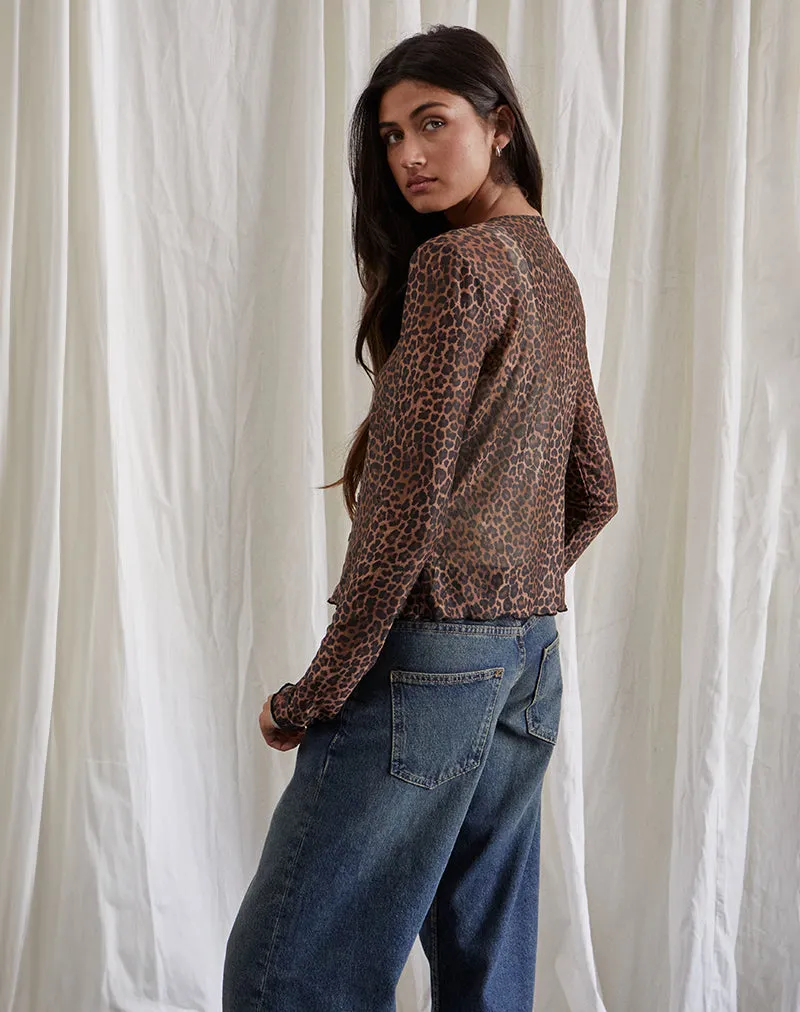 Kahula Shirt in Mesh Rar Leopard sold by Motel Rocks product image thumbnail 4