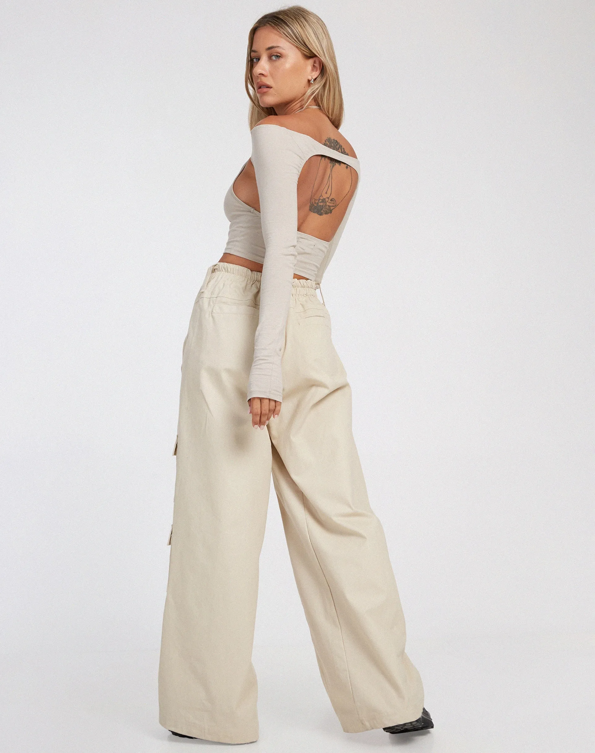 Brandy Long Sleeve Top in Coconut Milk sold by Motel Rocks product image thumbnail 4