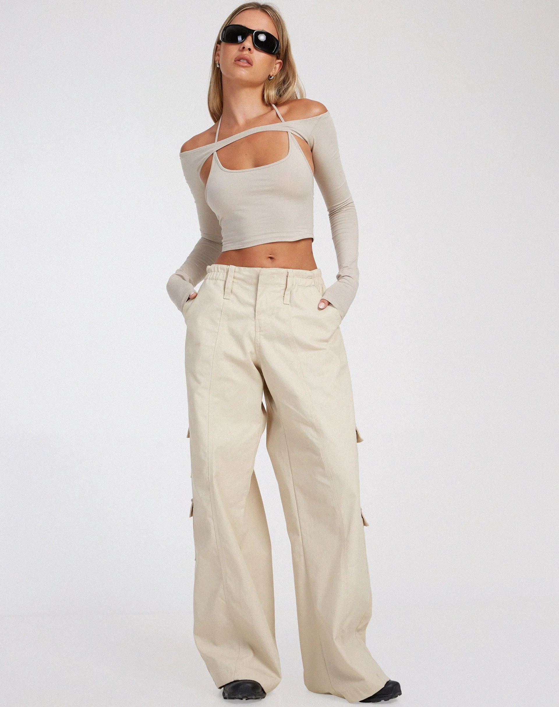 Brandy Long Sleeve Top in Coconut Milk sold by Motel Rocks product image thumbnail 3
