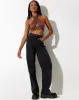 Silta Crop Top in Deep Mahagony sold by Motel Rocks