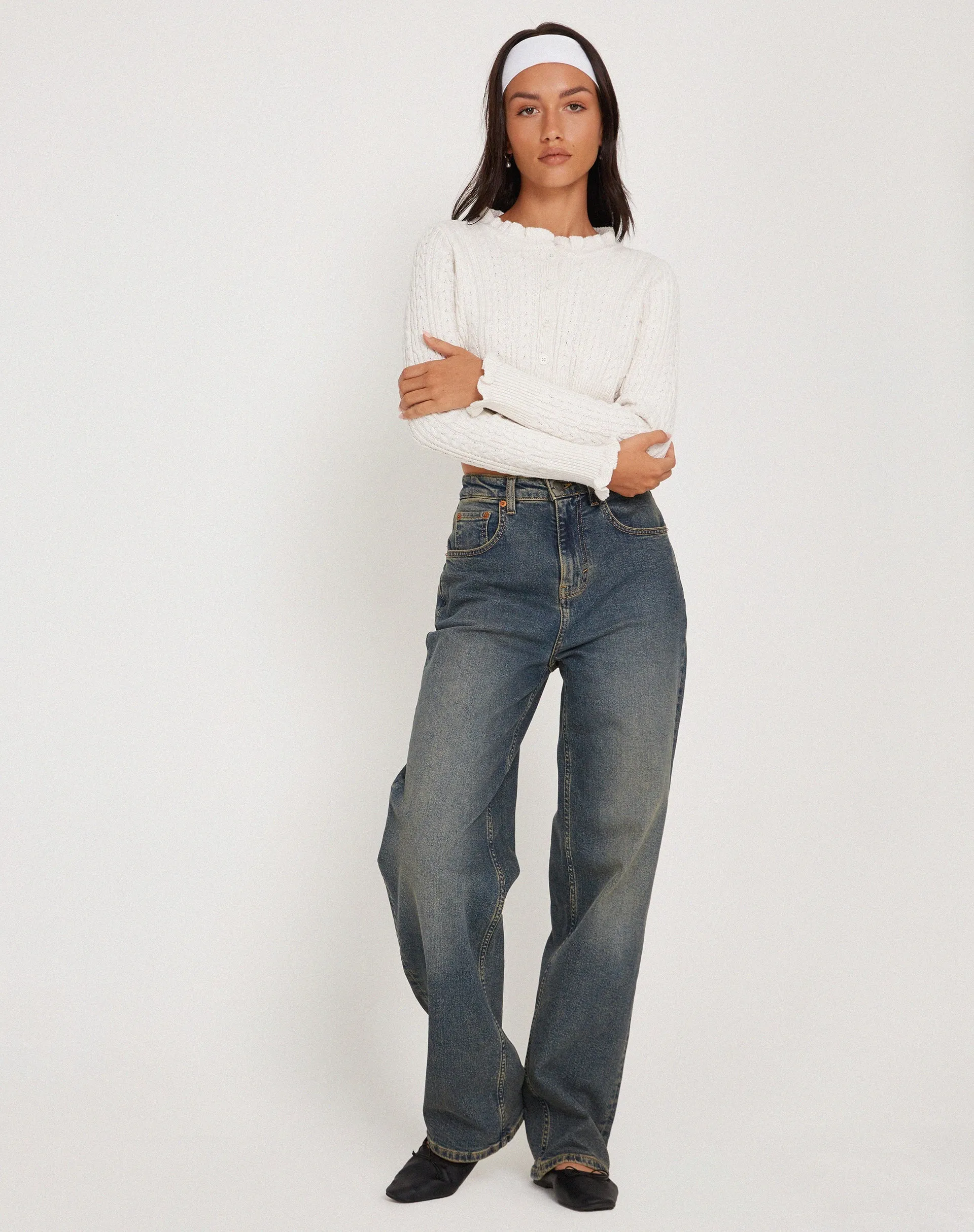 Yasona Button Up Cardigan in Ivory sold by Motel Rocks product image thumbnail 5