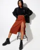 Saika Midi Skirt in Mini Croc Brown sold by Motel Rocks