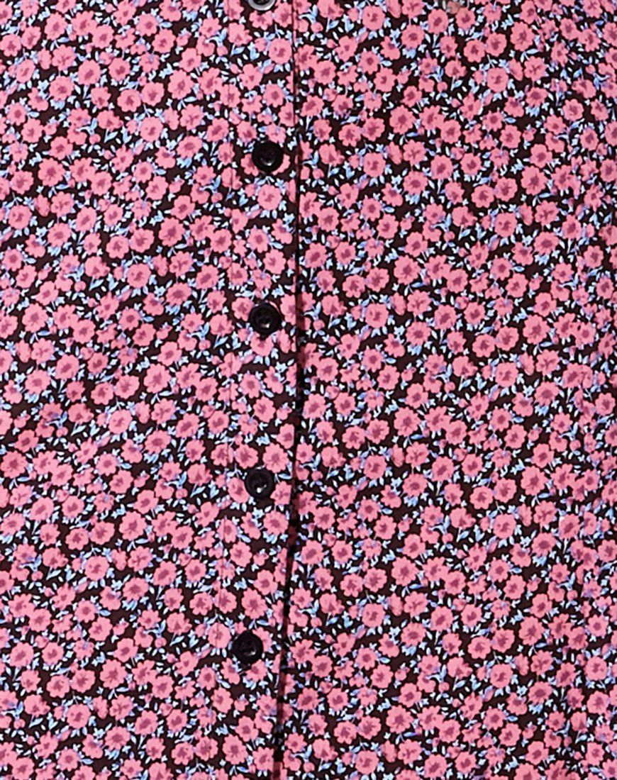 Sanya Midi Skirt in Floral Fun Pink sold by Motel Rocks product image thumbnail 5