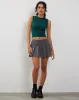 Monlo Vest Top in Bottle Green sold by Motel Rocks