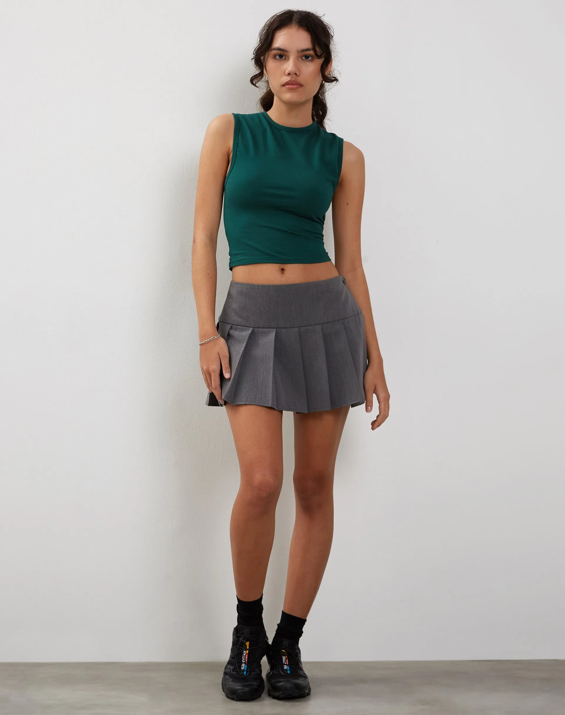 Monlo Vest Top in Bottle Green sold by Motel Rocks product image thumbnail 3
