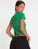 Surtie Crop Top in Bush Green sold by Motel Rocks