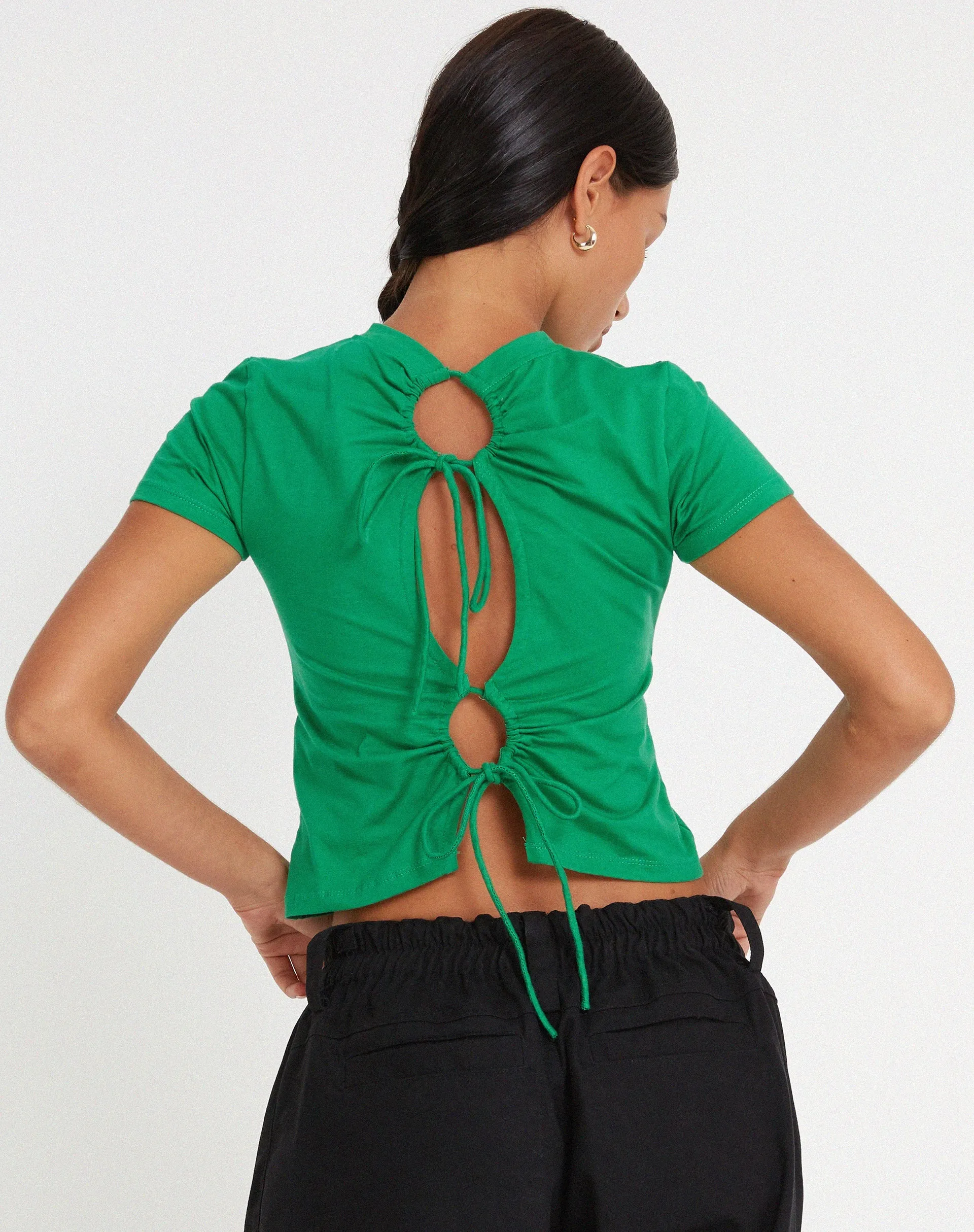 Surtie Crop Top in Bush Green sold by Motel Rocks product image thumbnail 3