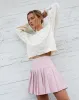 Cason Mini Pleat Skirt in Soft Pink sold by Motel Rocks