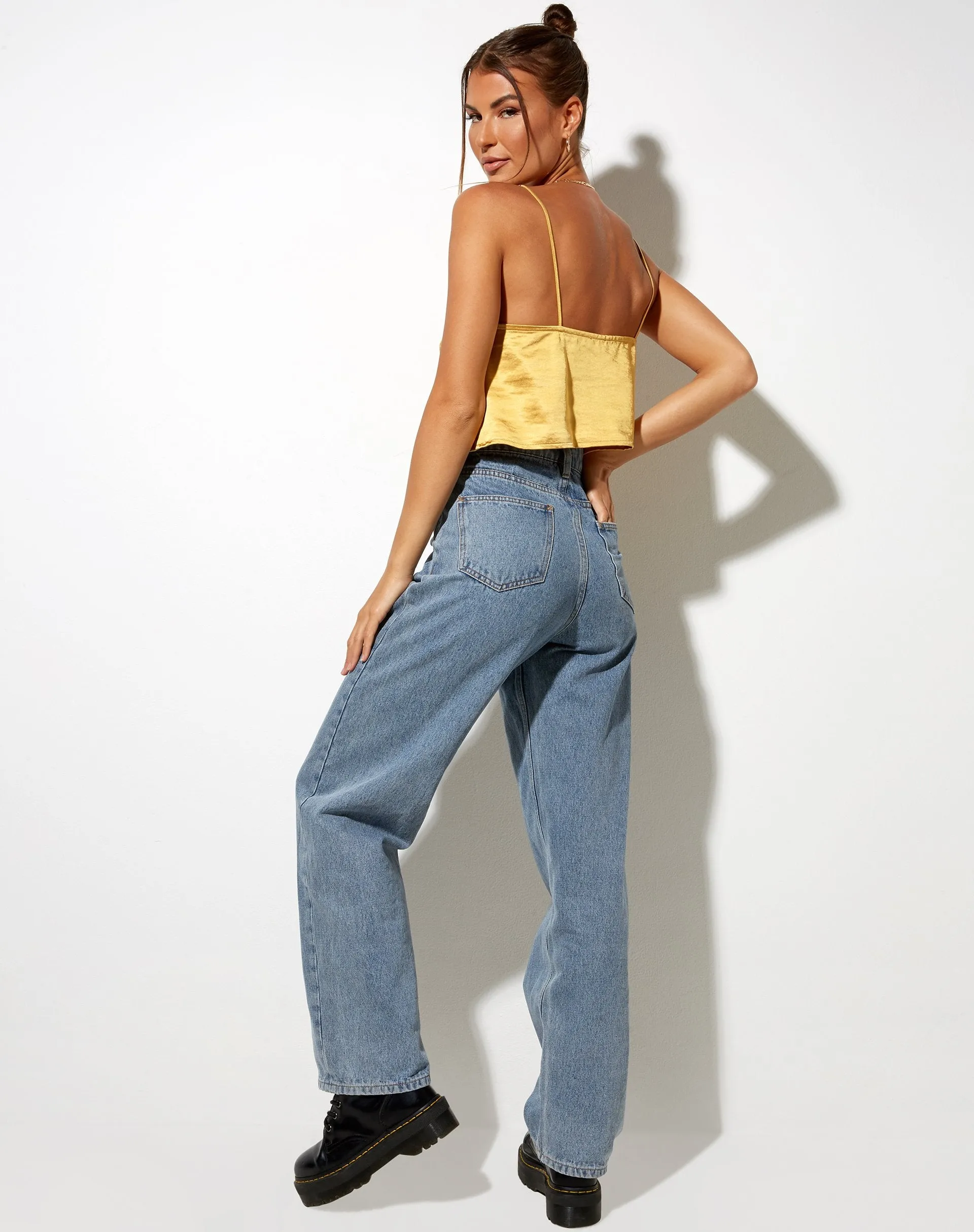 Roce Top in Satin Gold sold by Motel Rocks product image thumbnail 4