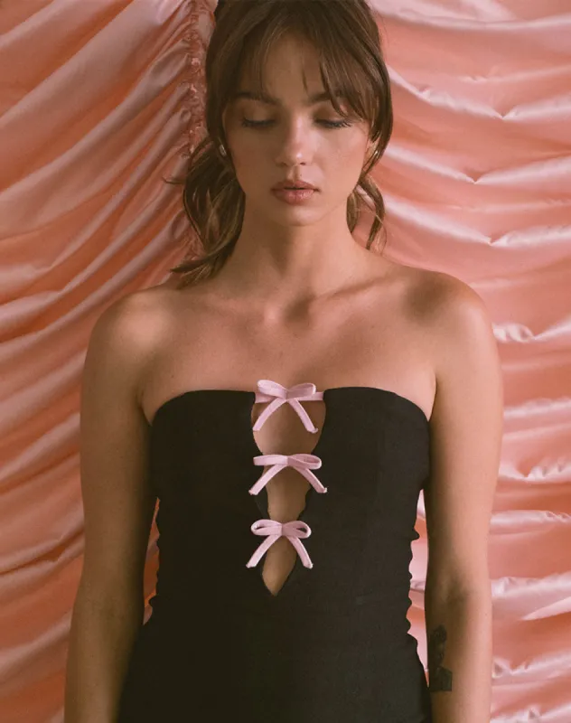 Novara Mini Dress in Black sold by Motel Rocks