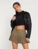 Surtila Crop Top in Black Star Hotfix Diamante sold by Motel Rocks