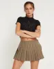 Surtila Crop Top in Black Star Hotfix Diamante sold by Motel Rocks