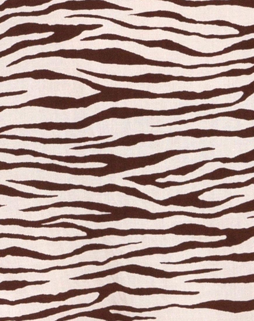 Malika Midi Skirt in Easy Tiger Cocoa sold by Motel Rocks product image thumbnail 5