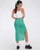 Kindra Midi Skirt in Paisley Fun Green sold by Motel Rocks