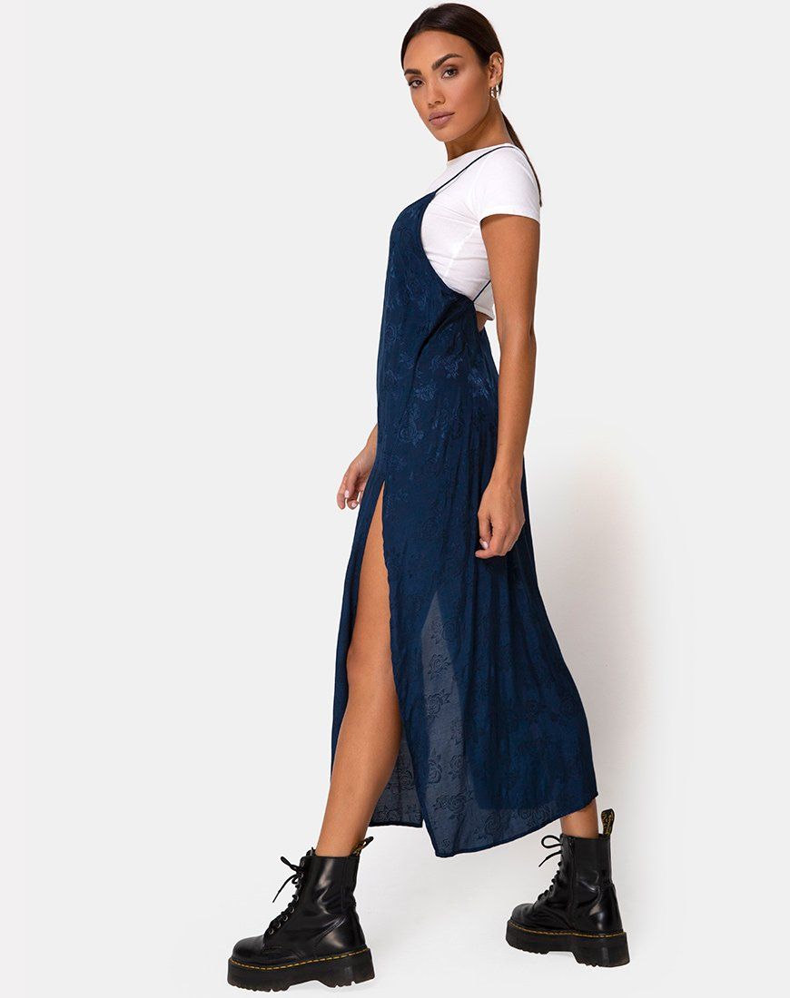 Hime Dress in Satin Blue Rose sold by Motel Rocks product image thumbnail 2