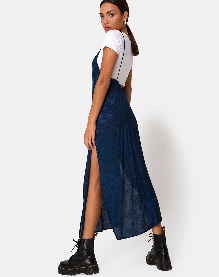 Hime Dress in Satin Blue Rose sold by Motel Rocks product image thumbnail 4