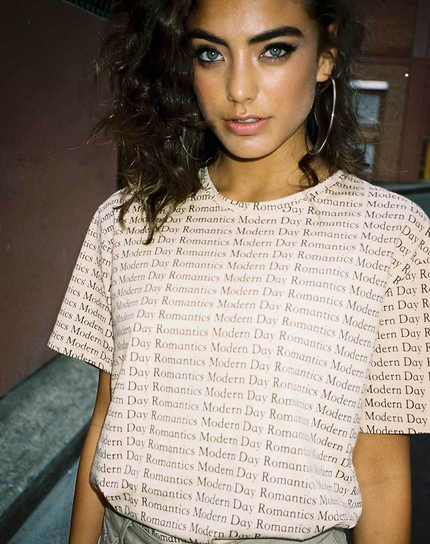 Oversize Basic Tee in Modern Day Romantic sold by Motel Rocks