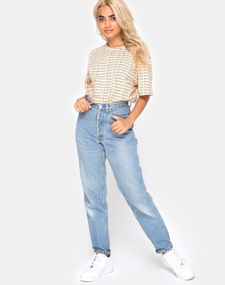 Oversize Basic Tee in Modern Day Romantic sold by Motel Rocks product image thumbnail 4