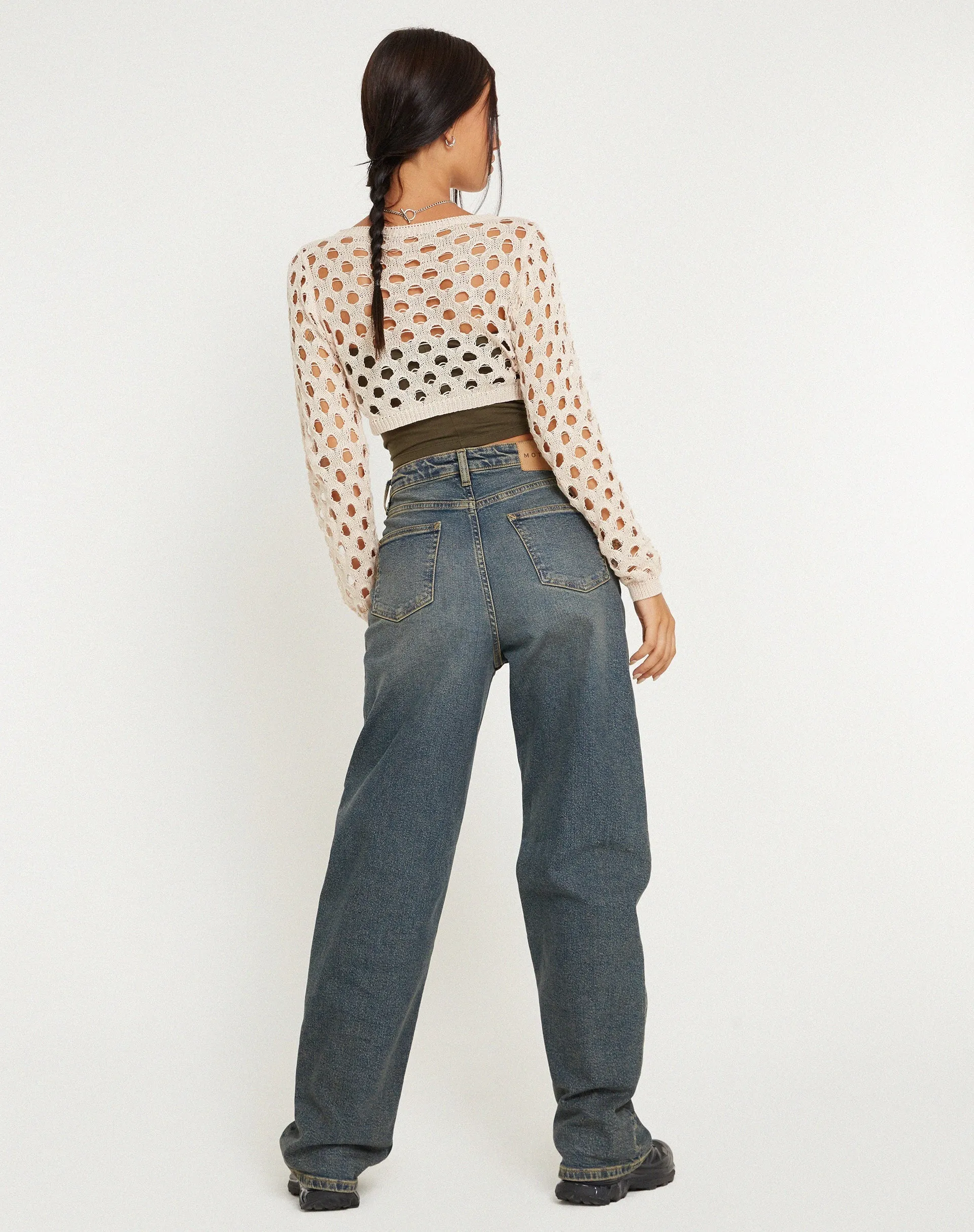 Kansaya Crop Top in Beige sold by Motel Rocks product image thumbnail 4