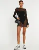 Osami Mini Dress in Black sold by Motel Rocks