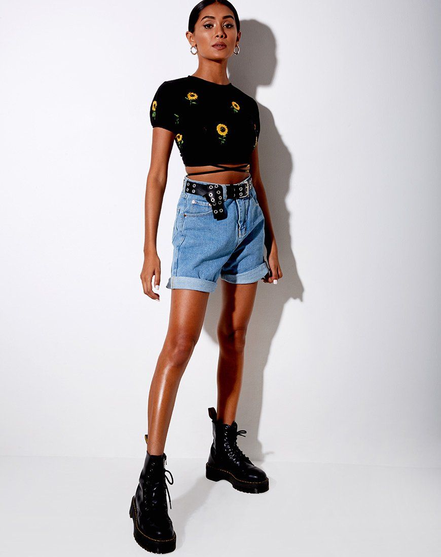 Tasya Top in Ditsy Sunflower sold by Motel Rocks product image thumbnail 3