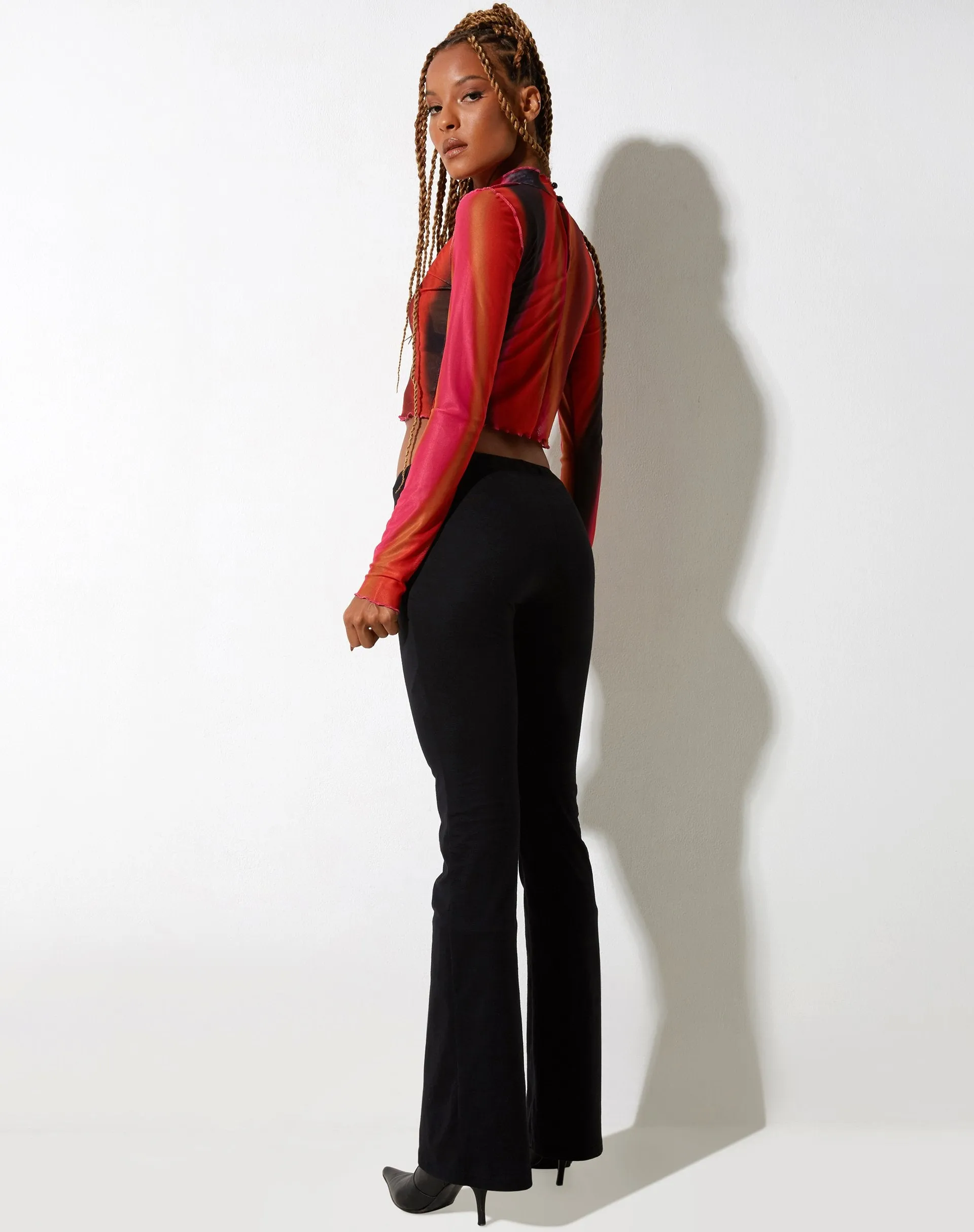 Lathia Crop Top in Solarized Orange and Pink sold by Motel Rocks product image thumbnail 4