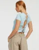 Surtie Crop Top in Powder Blue sold by Motel Rocks