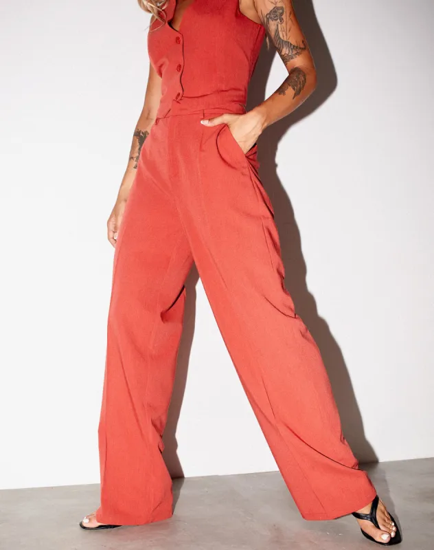 Abba Trouser in Red sold by Motel Rocks